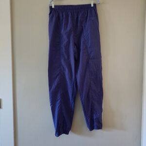 Reebok large violet track pants womens side zip vintage atheltic pants nylon